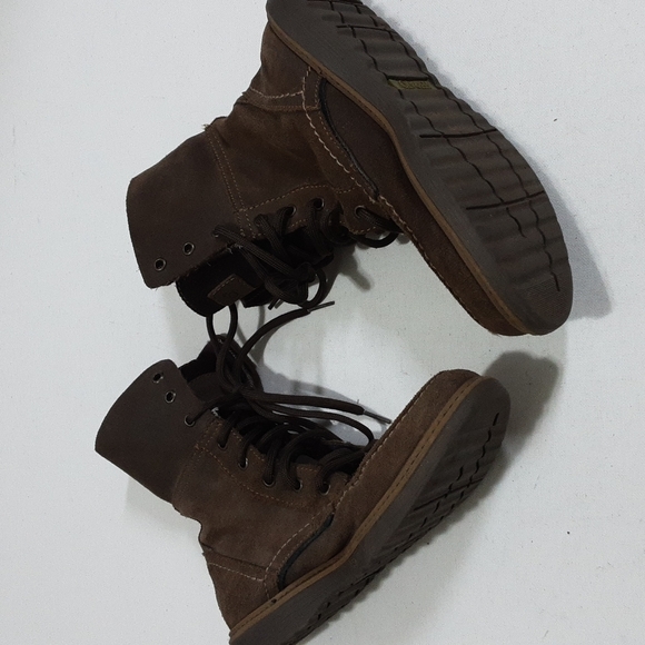 Ferrato men's leather Biker boots 6 Y2k Granpa Brown - Picture 7 of 9